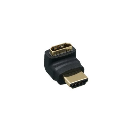 Cable Wholesale HDMI 270 Degree Port Saver Adapter - Up, HDMI Type-A Male to HDMI Type-A Female, 4K 60Hz, Black 30HH-50230